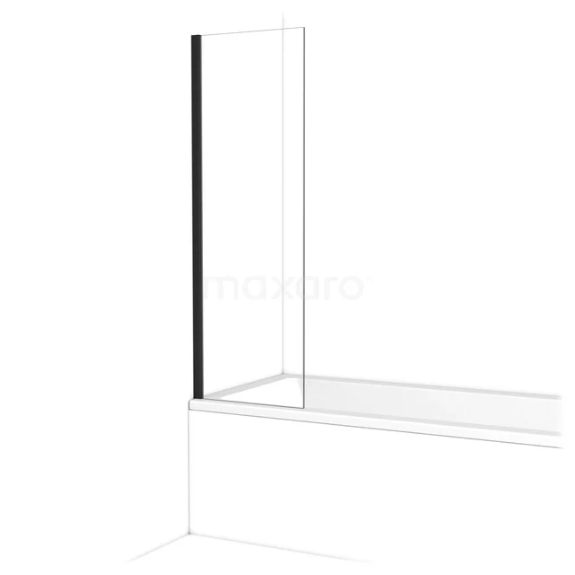Diamond Badwand | 50 cm Mat zwart Helder glas BDA05210MB