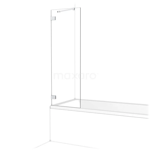 Glazen badwand met scharnier, helder glas en minimalistisch ontwerp, ideaal voor een moderne badkamer.