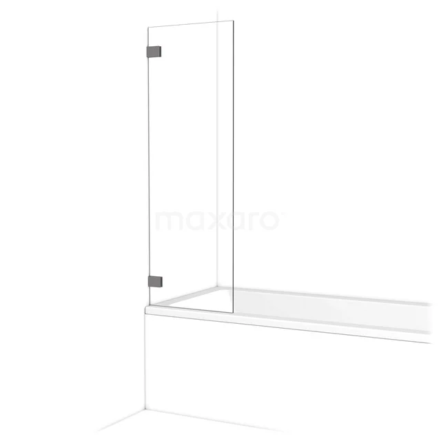 Diamond Badwand | 50 cm Zwart metaal Helder glas BDA05220ZM