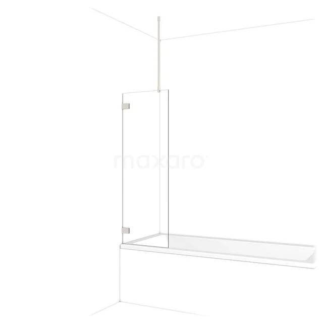 Glas Duschwand mit Klarglas, minimalistisches Design und chromatischen Scharnieren, ideal für ein modernes Badezimmer.