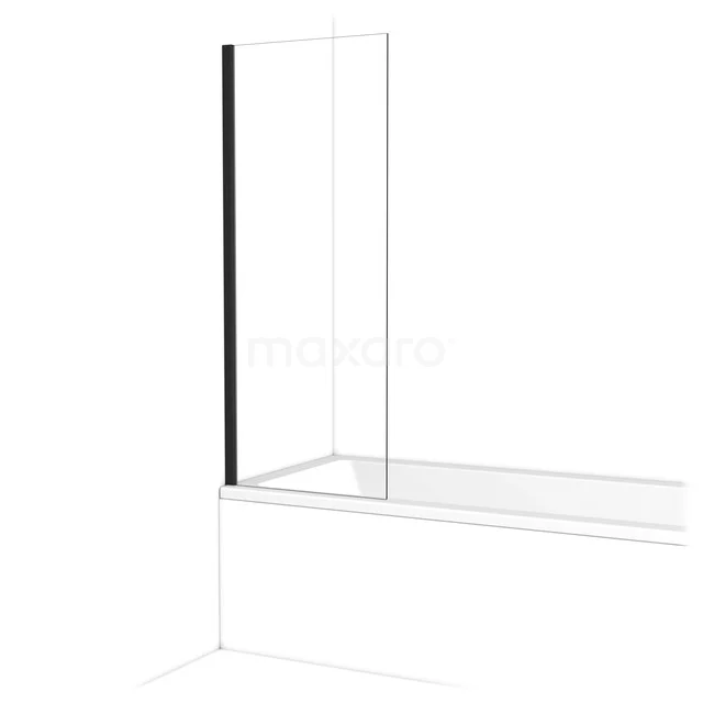 Diamond Badwand | 60 cm Mat zwart Helder glas BDA06210MB