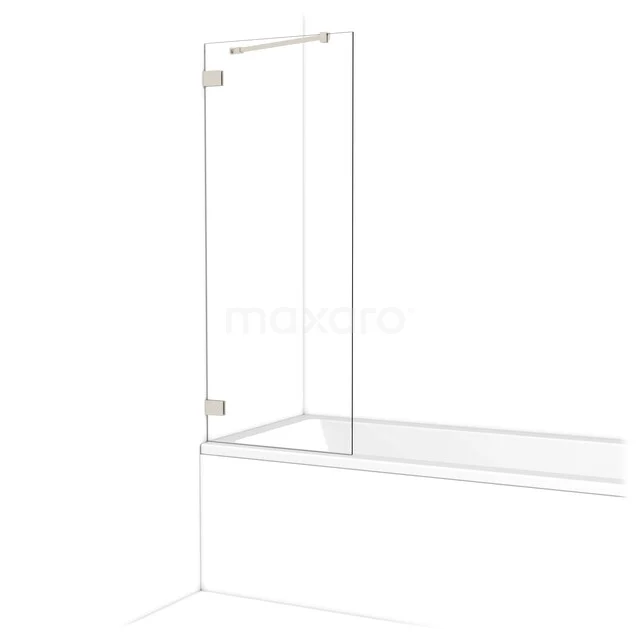 Diamant Badewannenaufsatz | 60 cm Edelstahl Klarglas BDA06220BR Glas Badewannenaufsatz mit Scharnier, transparentes Design, ideal für moderne Bäder, hergestellt aus hochwertigem Sicherheitsglas.