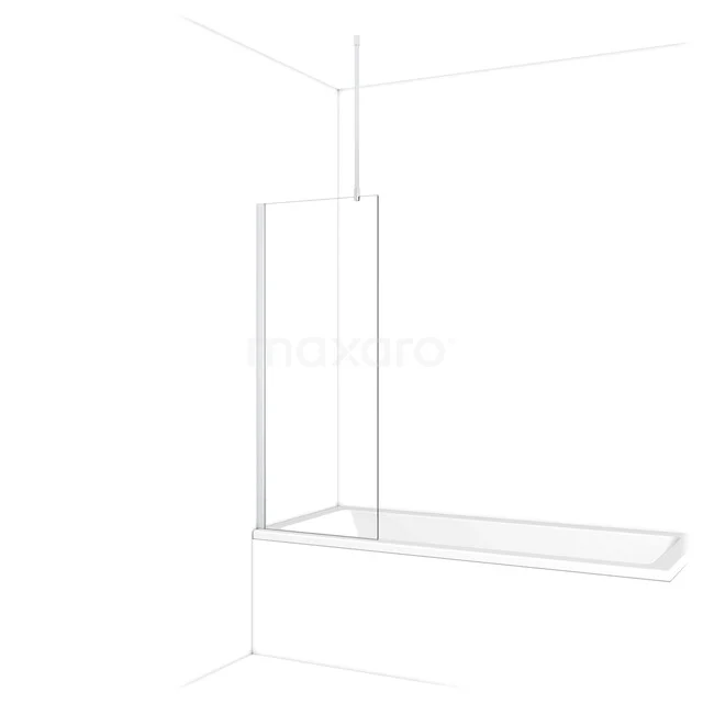 Diamant Badewannenaufsatz | 60 cm Chrom Klarglas BDA06710C Transparente Glas-Badewannenaufsatz mit minimalistischem Aluminiumrahmen, ideal als platzsparende Lösung in modernen Bädern.