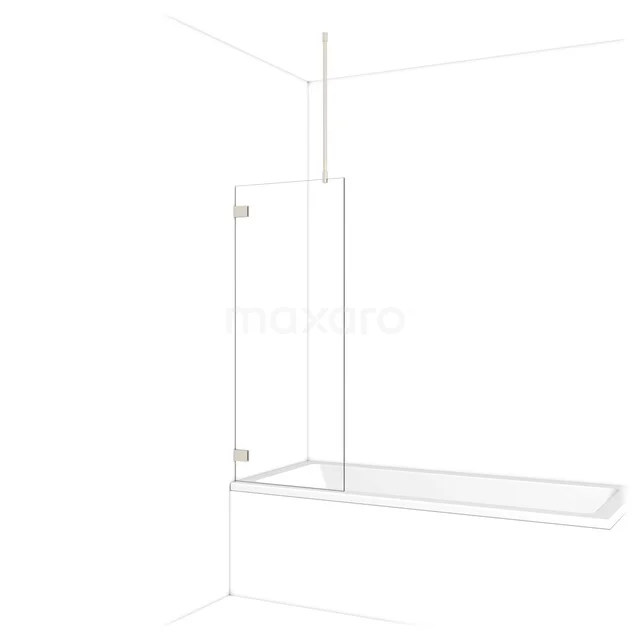 Diamant Badewannenaufsatz | 60 cm Edelstahl Klarglas BDA06720BR Moderne gläserne Badewannenaufsatz, klares und rahmenloses Design, ideal für eine stilvolle Badezimmergestaltung.