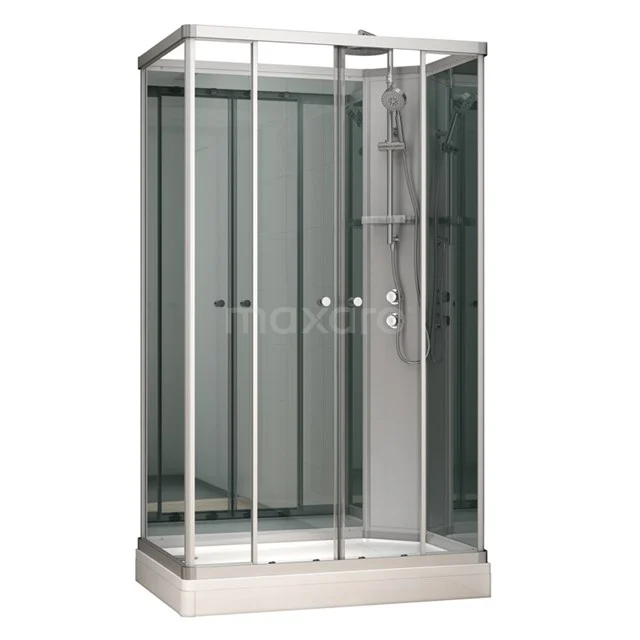 Modera Complete shower cabin | 140x90 cm Mirror glass Sliding door Rectangle AK1409-322102