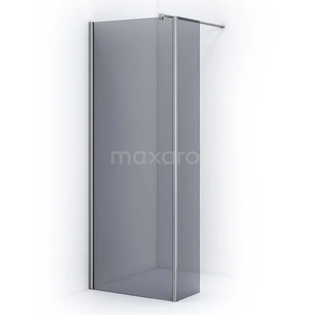 Glass walk-in shower enclosure, rectangular and frameless design, clear safety glass, perfect for modern bathrooms.
