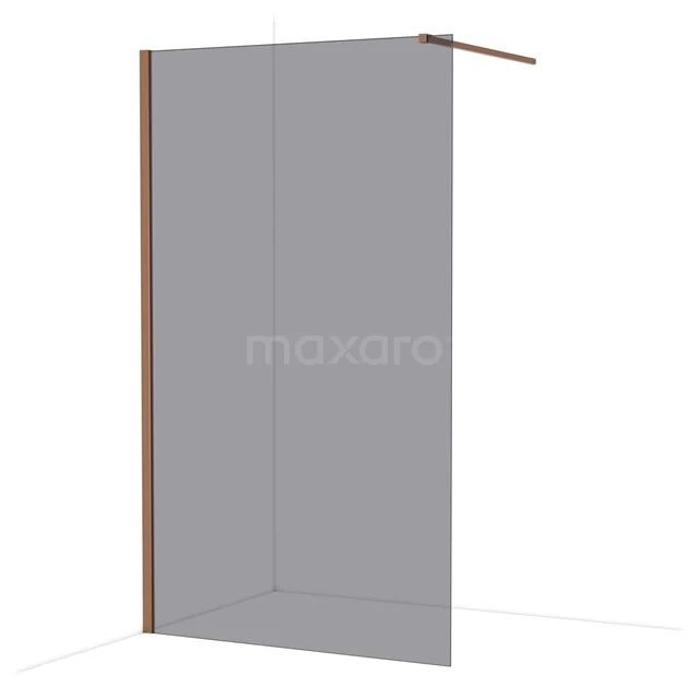 Douchewand met matzwart frame en helder glas, modern design, ideaal voor een stijlvolle badkamerinrichting.