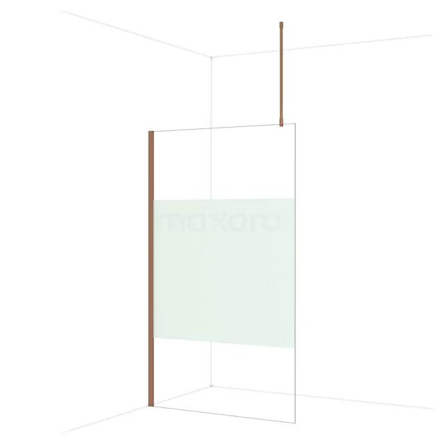 Duschwand mit minimalistischem Design, Klarglas und matten Details. Perfekt für ein modernes Badezimmer.