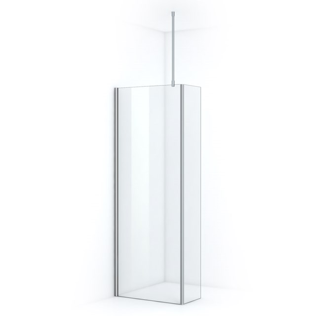 Pearl Inloopdouche | 70 cm Chroom Helder glas Vaste wand met zijwand IPC072700C