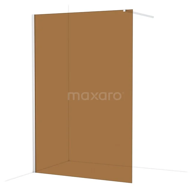 Brown shower screen made of tempered glass, minimalist design, ideal for a modern bathroom style.