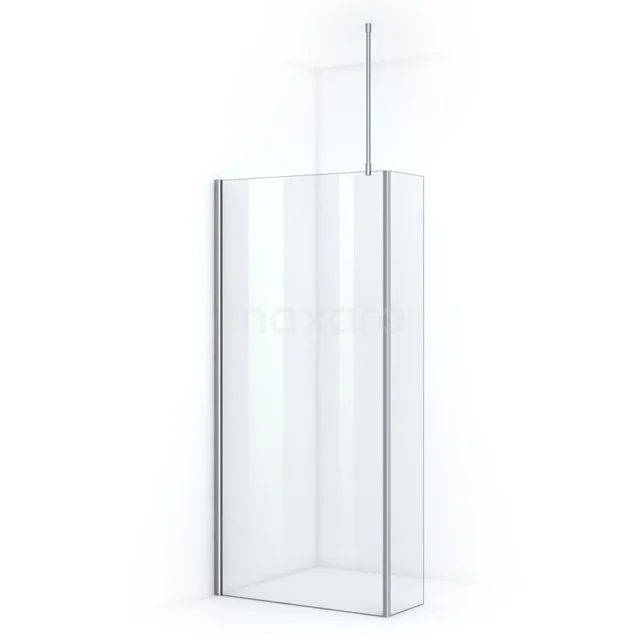 Pearl Inloopdouche | 100 cm Chroom Helder glas Vaste wand met zijwand IPC102700C