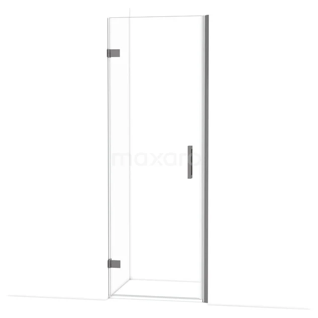 Diamond Shower door | 70 cm Black metal Clear glass Pivot door DDA2107220ZM Glazen douchedeur met modern scharnierdesign en slanke handgreep, ideaal voor een stijlvolle badkamerinrichting.