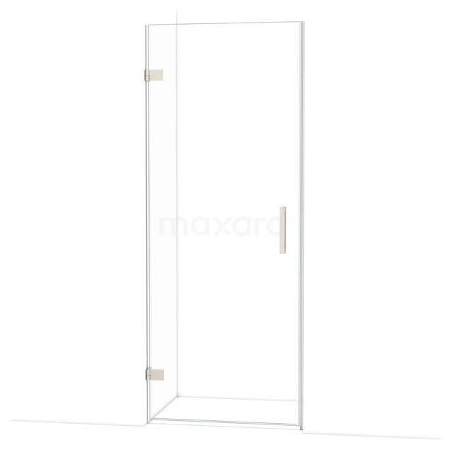 Duschtür Diamond 80 cm Klares Sicherheitsglas Gebürsteter Edelstahl DDA2108120BR Glas Duschtür mit Scharnieren, transparentem Design und Edelstahl Haltegriff, ideal für einen modernen Badezimmerstil.