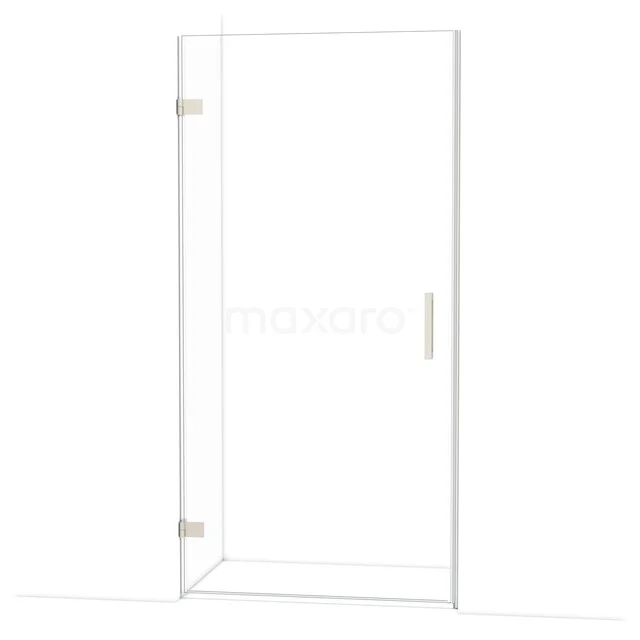 Diamond Shower door | 100 cm Stainless steel Clear glass Pivot door DDA2110120BR Strakke glazen douchedeur met chromen scharnieren, minimalistisch ontwerp, perfect voor een moderne badkamer.