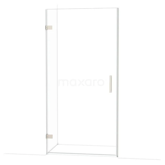 Duschtür Diamond 100 cm Klares Sicherheitsglas Gebürsteter Edelstahl DDA2110120BR Strakke Glastür mit chromenen Scharnieren, minimalistisches Design, perfekt für ein modernes Badezimmer.
