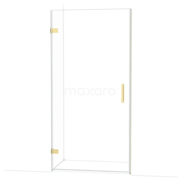 Diamant-Duschtüren DDA2110120GLG Glasene Duschtür mit goldenen Scharnieren und Haltegriff, minimalistisches Design, perfekt für moderne Bäder.