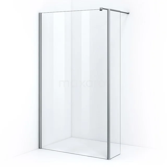 Pearl Walk-in shower | 120 cm Clear glass Fixed wall with side panel IPC122300C Glass shower screen with aluminium profile, minimalist design, ideal for modern bathroom design.