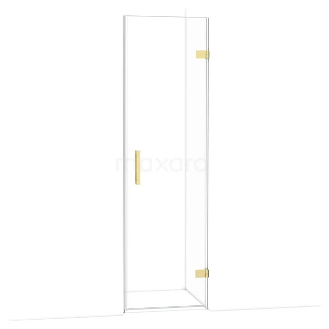 Diamond Duschtür | 60 cm Helles Gold Klarglas Drehtür DDA2206120LG Duschtür aus Klarglas mit goldenen Scharnieren und Griff, perfekt für ein modernes Badezimmer.
