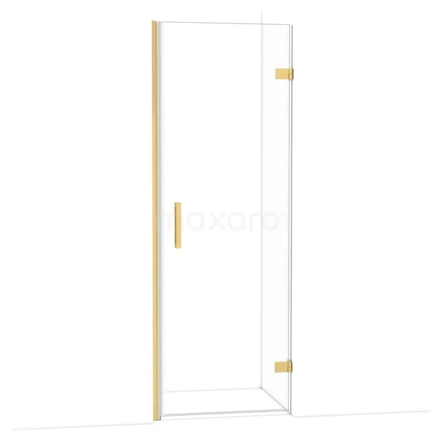 Diamond Douchedeur | 70 cm Goud Helder glas Draaideur DDA2207220GG Glazen douchedeur met messing accenten, minimalistisch design voor een stijlvol en moderne badkamer inrichting.