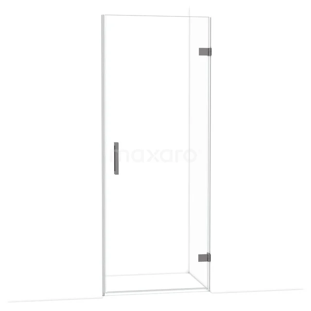 Duschtür Diamond 80cm Klar Sicherheitsglas Schwarz Metall DDA2208120ZM Glas Duschtür, Klarglas, Eckmodell, mit schwarzem Haltegriff und Scharnieren; perfekt für moderne Bäder.