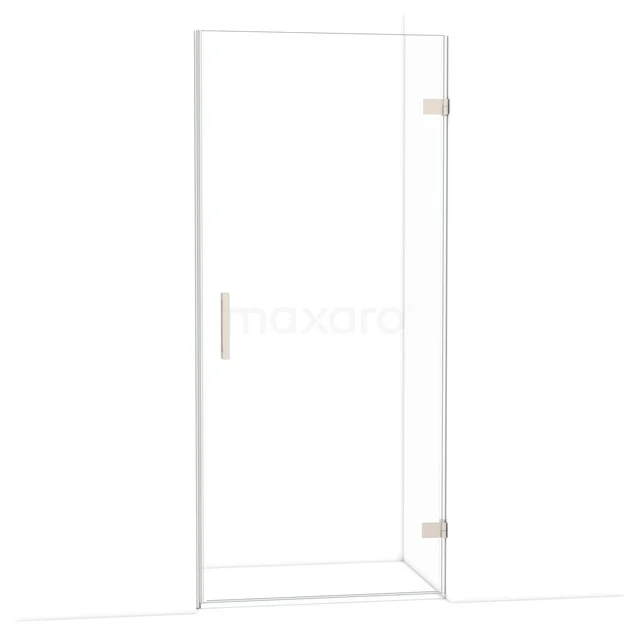 Diamond Douchedeur | 90 cm Rvs Helder glas Draaideur DDA2209120BR Strakke glazen douchedeur met chroom scharnieren, minimalistisch design, perfect voor een moderne badkamer inrichting.