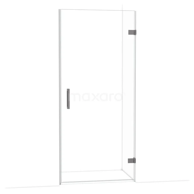 Glas Duschtür mit Scharnier, klares Sicherheitsglas, elegantes Design, geeignet für moderne Bäder.