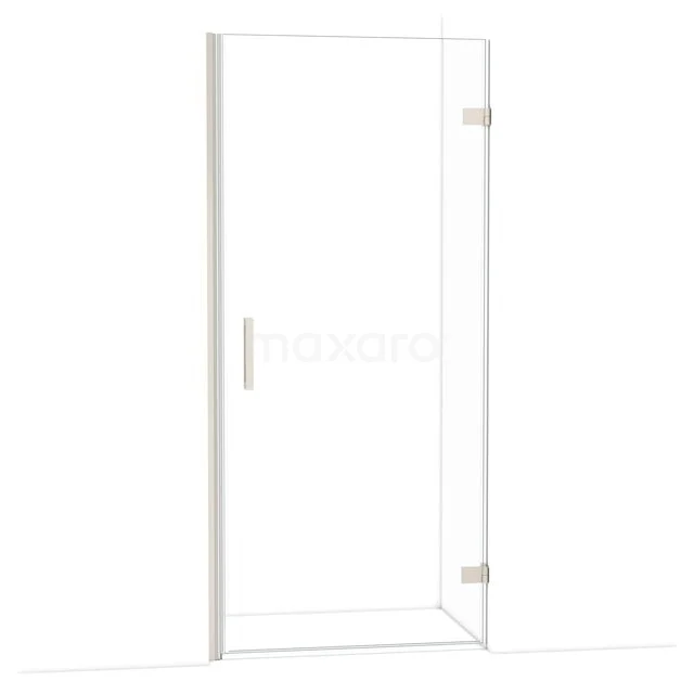 Diamond Douchedeur | 90 cm Rvs Helder glas Draaideur DDA2209220BR Glazen douchedeur met scharnieren, helder glas en metalen handgreep; ideaal voor een stijlvolle en moderne badkamer.