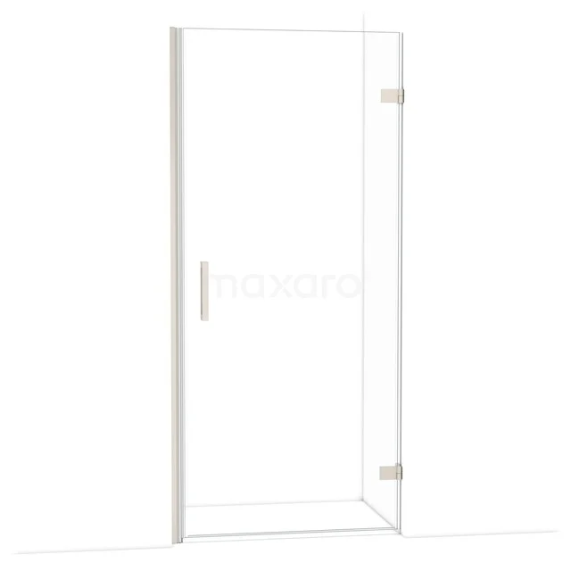 Diamond Shower door | 90 cm Stainless steel Clear glass Pivot door DDA2209220BR Glazen douchedeur met scharnieren, helder glas en metalen handgreep; ideaal voor een stijlvolle en moderne badkamer.