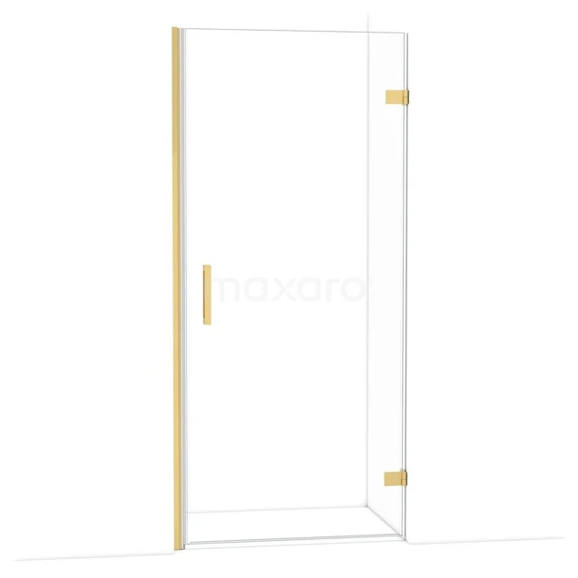 Glas Duschtür mit Goldakzenten, modernes Design, perfekt als stilvolle Ergänzung für jedes Badezimmer.