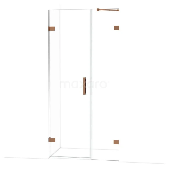 Diamant-Duschtüren DDC210604220GKP Glasene Duschtür mit Eckkabine, Messingakzenten, modernes Design, perfekt für ein stilvolles Badezimmer.