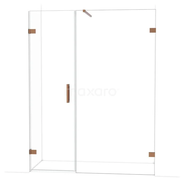 Glasene Duschtür mit matten Edelstahlakzenten, modernes Design, perfekt für ein stilvolles und funktionales Badezimmer.