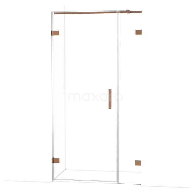 Diamond Shower door | 105 cm Glanzend koper Clear glass Pivot door DDC210803320GKP Douchedeur met modern frameloos design, glas en koperkleurige accenten. Perfect voor een stijlvolle badkamerupgrade.