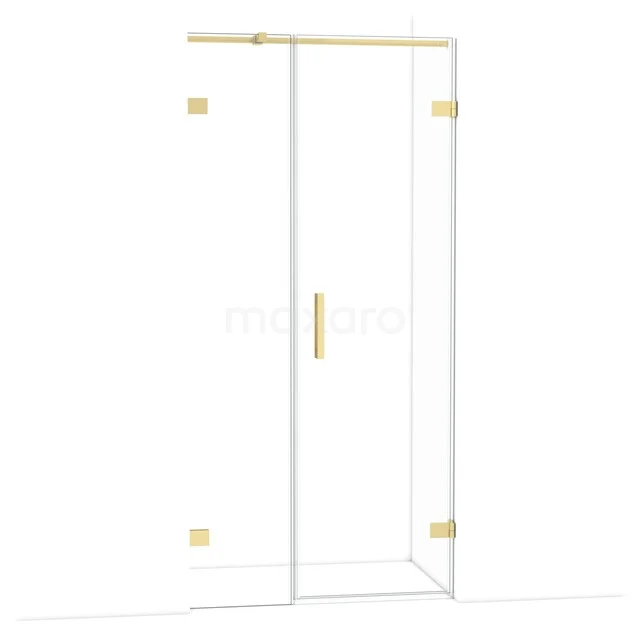 Diamond Duschtür | 95 cm Helles Gold Klarglas Drehtür DDC220604320LG Glasene Duschtür mit goldenen Akzenten, minimalistisches Design, ideal als stilvolle Ergänzung zu modernen Bädern.