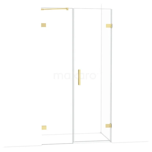 Diamant-Duschtüren DDC220605220LG Glas Duschkabine mit goldenen Scharnieren und Haltegriff, modernes Badezimmerdesign, ideal für luxuriöse Bäder.