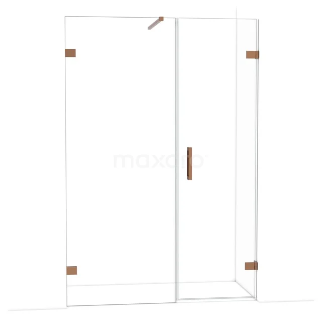 Diamant-Duschtüren DDC220608120GKP Glas Duschkabine mit goldfarbenen Akzenten, elegantes Design, ideal für moderne Bäder, aus langlebigem Sicherheitsglas.