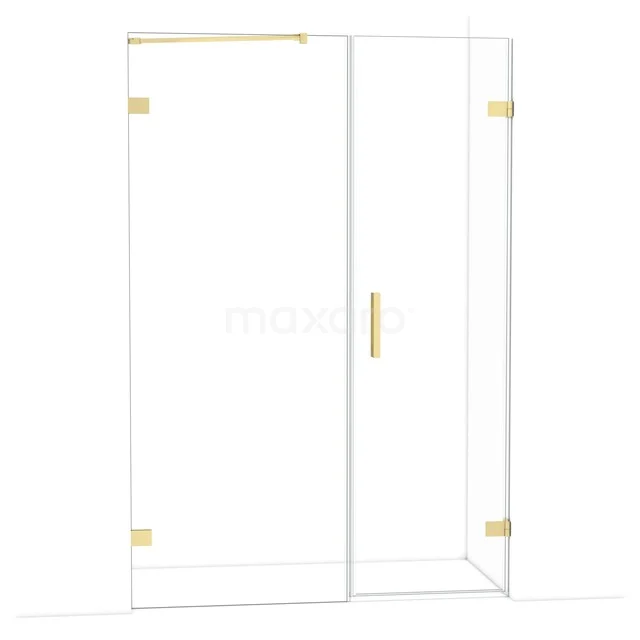 Diamant-Duschtüren DDC220608220LG Glas Duschwand mit Goldakzenten, modernes Design, perfekt für ein stilvolles Badezimmer.
