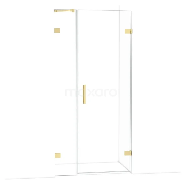 Diamant-Duschtüren DDC220703220LG Glas Duschkabine mit goldfarbenen Scharnieren und Türgriff, elegantes Design, ideal für ein modernes Badezimmer.