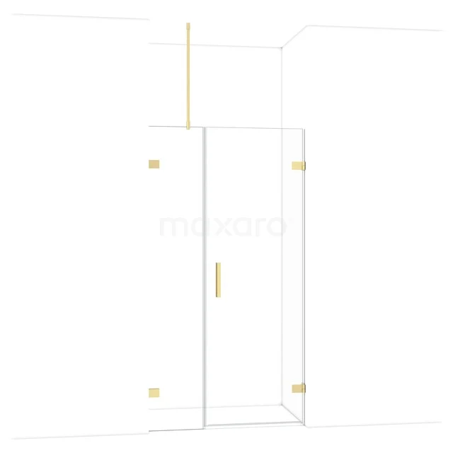 Diamond Duschtür | 105 cm Helles Gold Klarglas Drehtür DDC220704720LG Glasene Duschtür mit goldfarbenen Akzenten, stilvolle Ausführung für moderne Bäder.