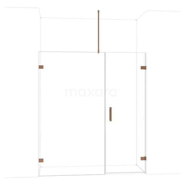 Glas Duschwand mit Tür, transparentes Design, minimalistische Metallakzente, ideal als moderne Duschlösung im Badezimmer.