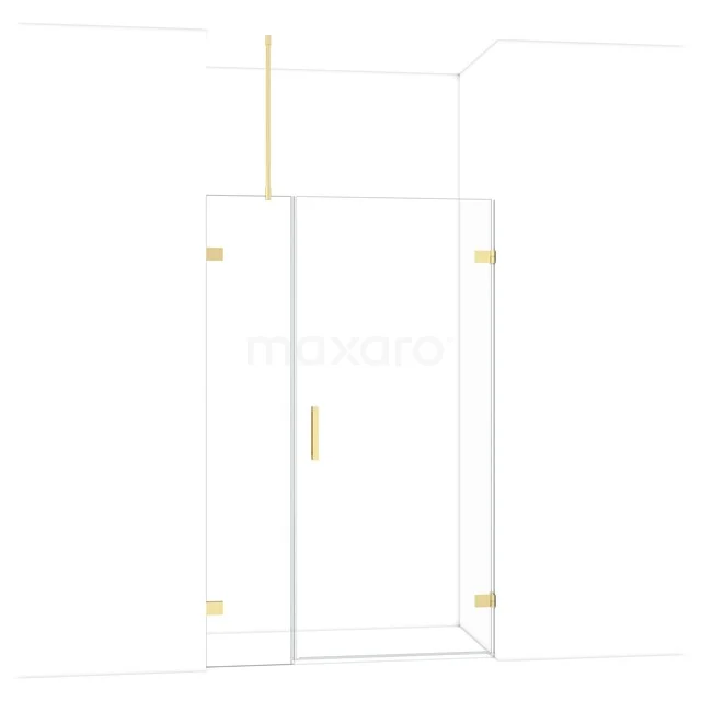 Diamant-Duschtüren DDC220904720GLG Glasene Duschtür mit goldfarbenen Scharnieren und Haltegriff, modernes Design, ideal für ein stilvolles Badezimmer.