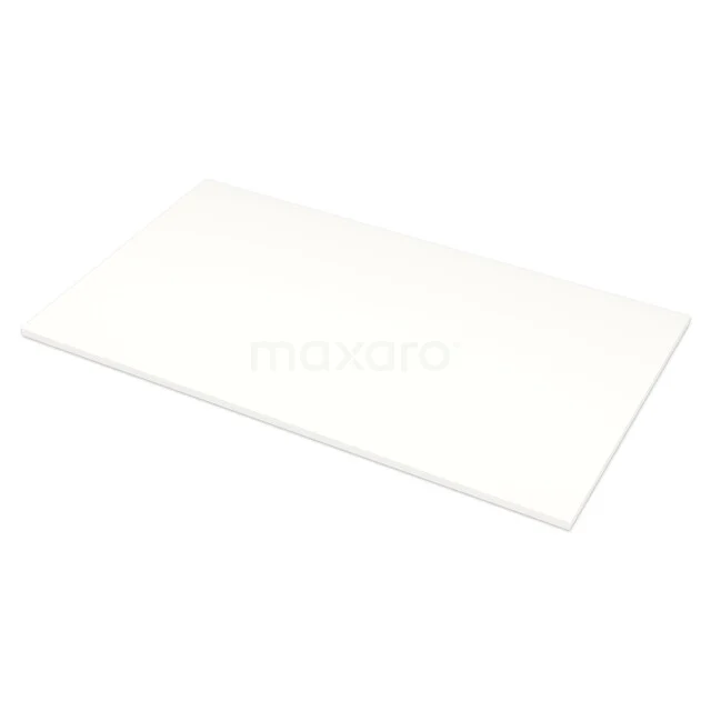 Modulo Plato Basin worktop | 80.4 cm Solid surface T16-0800-19500 Witte rechthoekige badkamertegel van keramiek, glad oppervlak, ideaal voor moderne en strakke badkamerontwerpen.