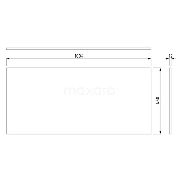 Modulo Plato Wastafelblad | 100 cm Solid surface T16-1000-19500 Rechthoekige witte badkamertegel, 30x60 cm, mat keramiek, geschikt voor moderne badkamerwanden.