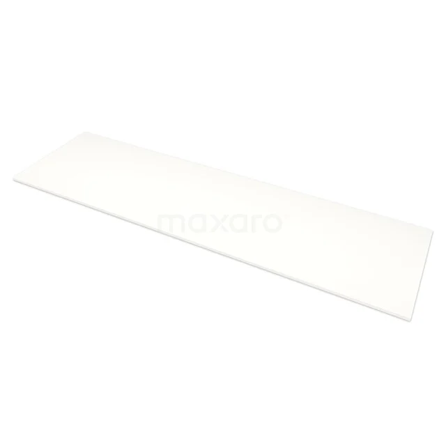 Wit rechthoekig badkamerplankje van keramiek uit de Elegance-serie, ideaal voor opbergruimte in moderne badkamers.