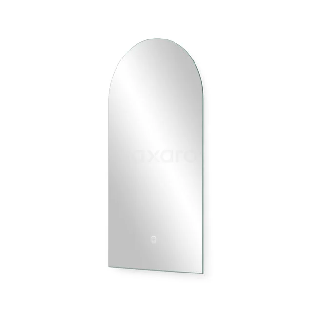 Ovale wandspiegel met afgeronde bovenkant, frameloos design, perfect voor moderne badkamers.