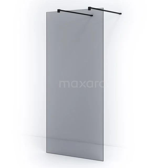 Pearl begehbare Dusche | 100 cm Matt Schwarz Freistehende Wand IPF10301M Matt Schwarz begehbare Dusche mit getöntem Glasschirm, modernes Design, ideal für eine stilvolle und luxuriöse Badezimmergestaltung.