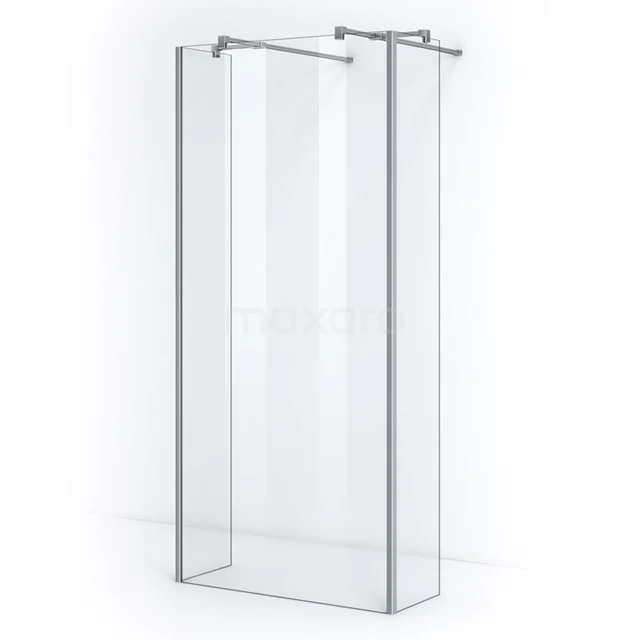 Pearl Inloopdouche | 100 cm  Helder glas Vrijstaande wand met zijwanden IPG10400C