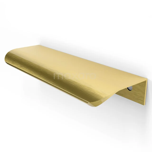 Gouden gebogen metalen handdoekhouder voor badkamer, elegant design, muurmontage, duurzaam materiaal.