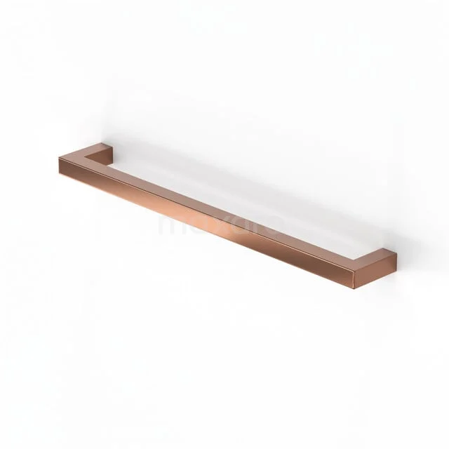 Mano 04 handgreep, 256mm, koper, glanzend H04-0256-18 Minimalistische roségouden handdoekrek voor de badkamer, strak design, gemaakt van roestvrij staal, passend bij moderne interieurs.