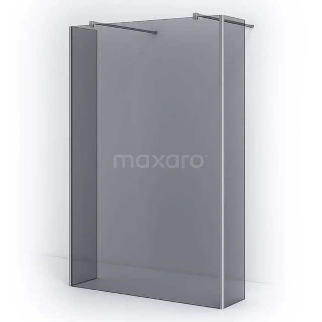 Matt Schwarz Duschwand mit Klarglas und einem minimalistischen Design, ideal für moderne Bäder.