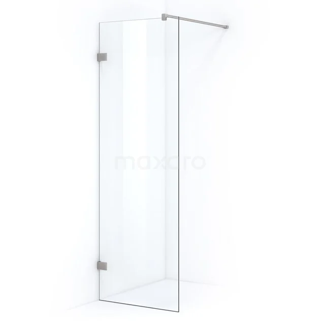 Quartz begehbare Dusche | 80 cm Feste Wand IQA08300B Glas Duschwand mit Scharnier Tür, klares Sicherheitsglas, modernes Design, ideal für eine klare Badezimmergestaltung.